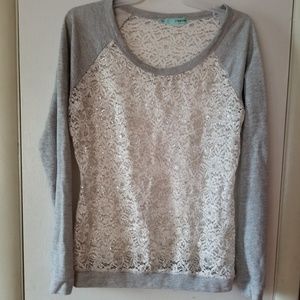 Maurices sweatshirt lace see through size small